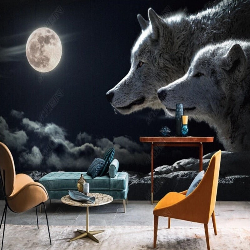 Papier Peint Loup 3D | Le Petit Intissé