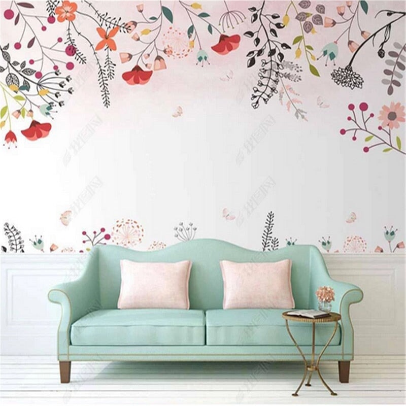 Papier Peint Fleurs Illustration | Le Petit Intissé