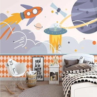 Thumbnail for Papier Peint Espace Nébuleuse et Planètes | Le Petit Intissé