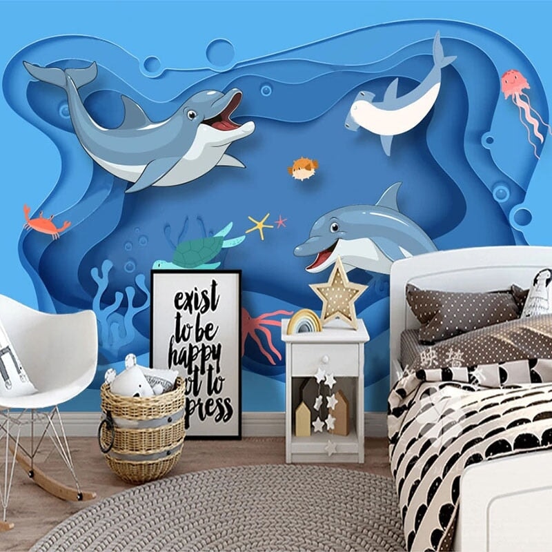 Papier Peint de Dauphin | Le Petit Intissé
