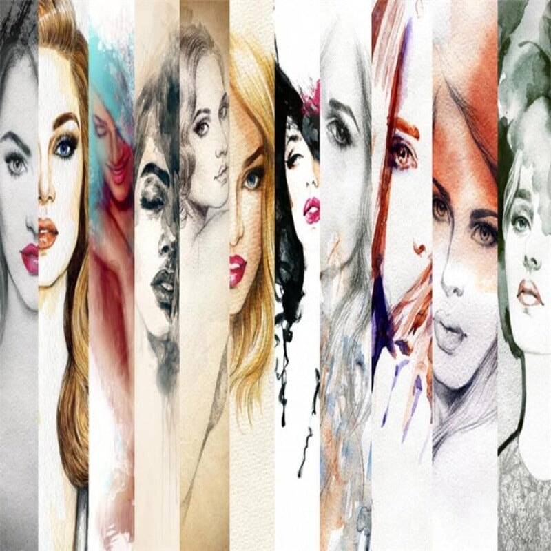 Papier Peint Portrait Femme | Le Petit Intissé