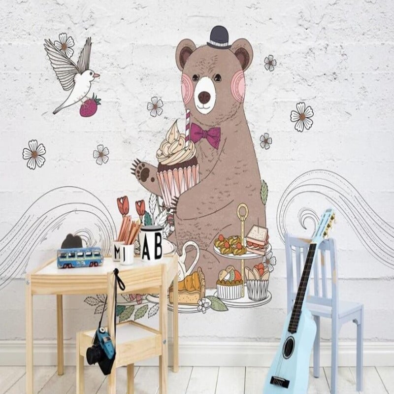 Papier Peint Ours Brun | Le Petit Intissé