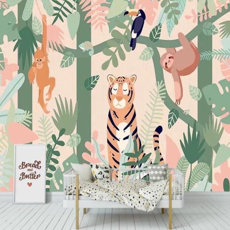 Papier Peint Arbres Animaux | Le Petit Intissé