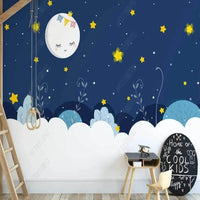 Thumbnail for Papier Peint Etoilé Bleu | Le Petit Intissé