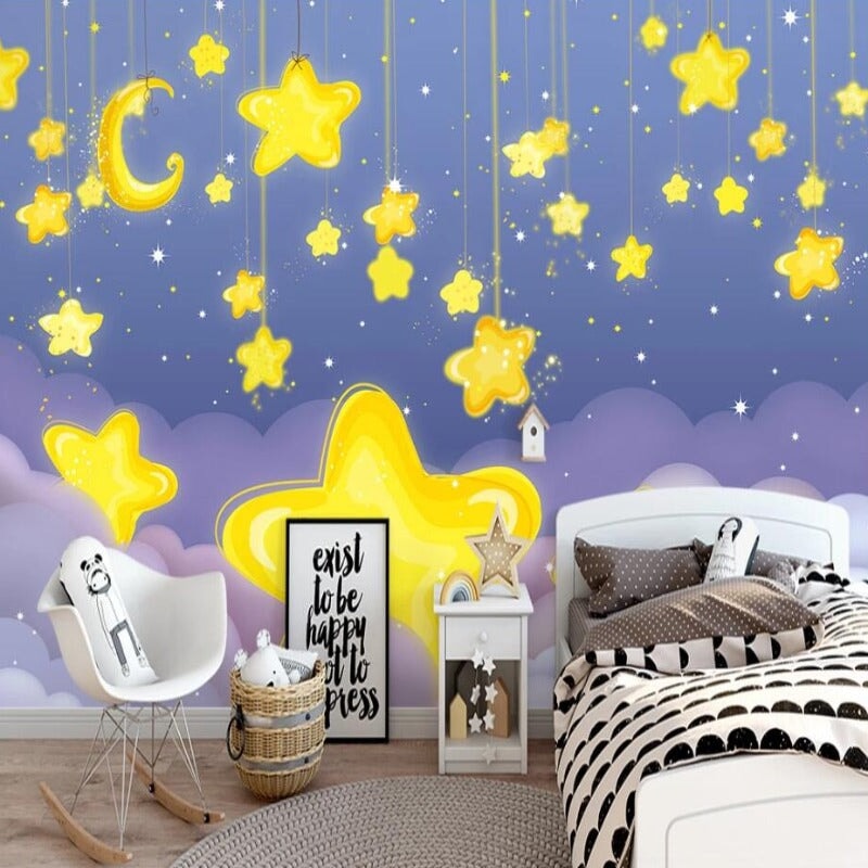 Papier Peint Etoile Fluorescent | Le Petit Intissé