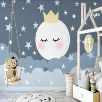 Thumbnail for Papier Peint Bleu Marine Etoile | Le Petit Intissé