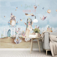 Thumbnail for Papier Peint Animaux Bleu | Le Petit Intissé