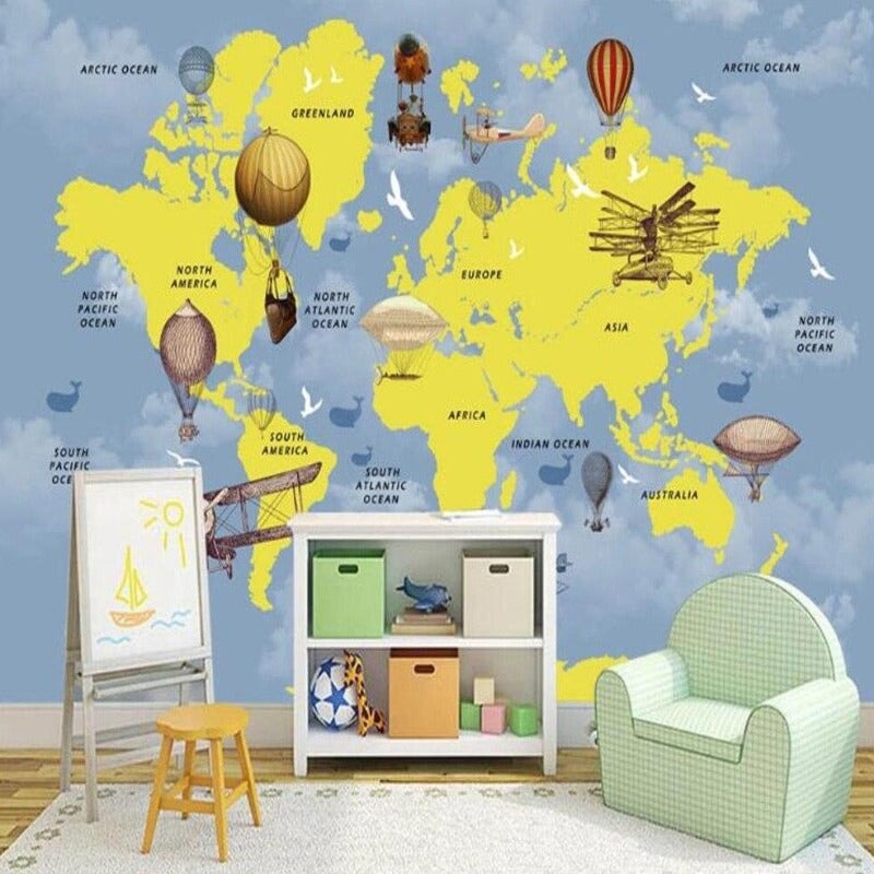 Papier Peint xxl Planisphère | Le Petit Intissé