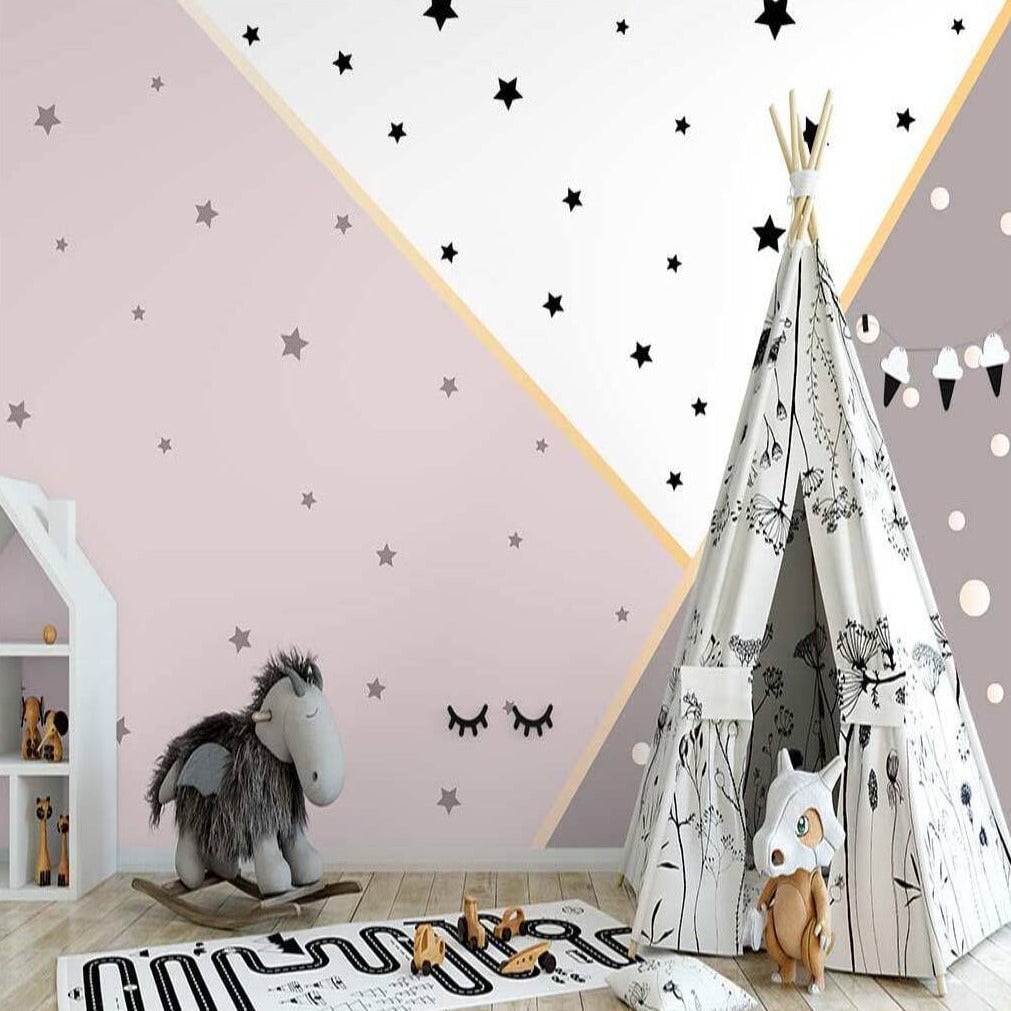 Papier Peint Panoramique Géométrique | Le Petit Intissé