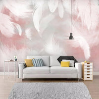 Thumbnail for Papier Peint Plume Rose | Le Petit Intissé