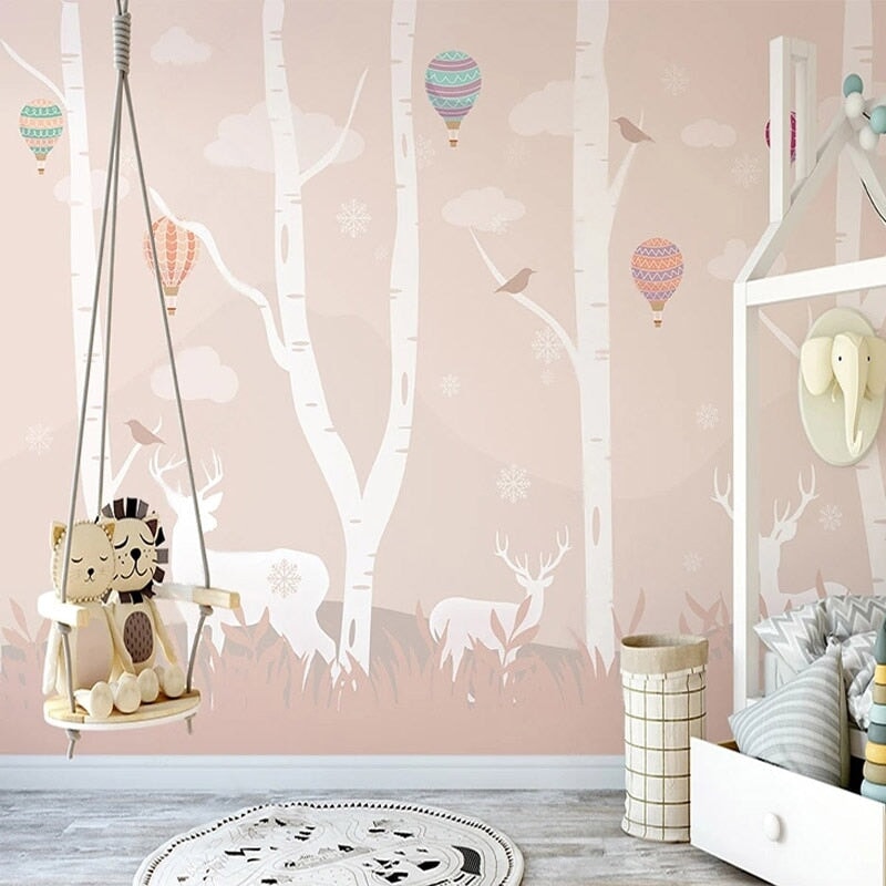 Papier Peint Forêt Rose | Le Petit Intissé