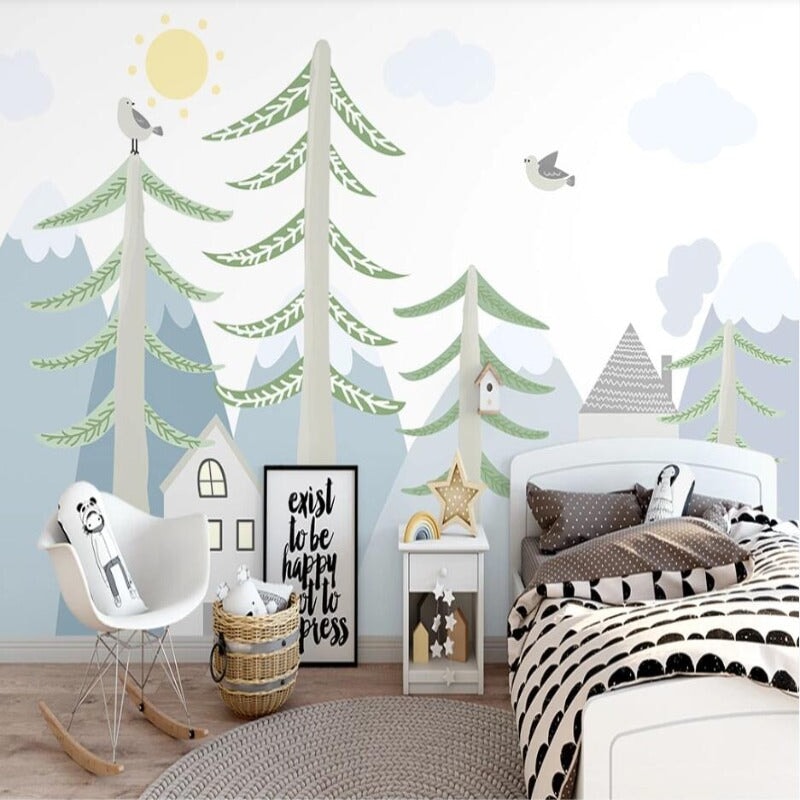 Papier Peint Oiseaux Bébé | Le Petit Intissé