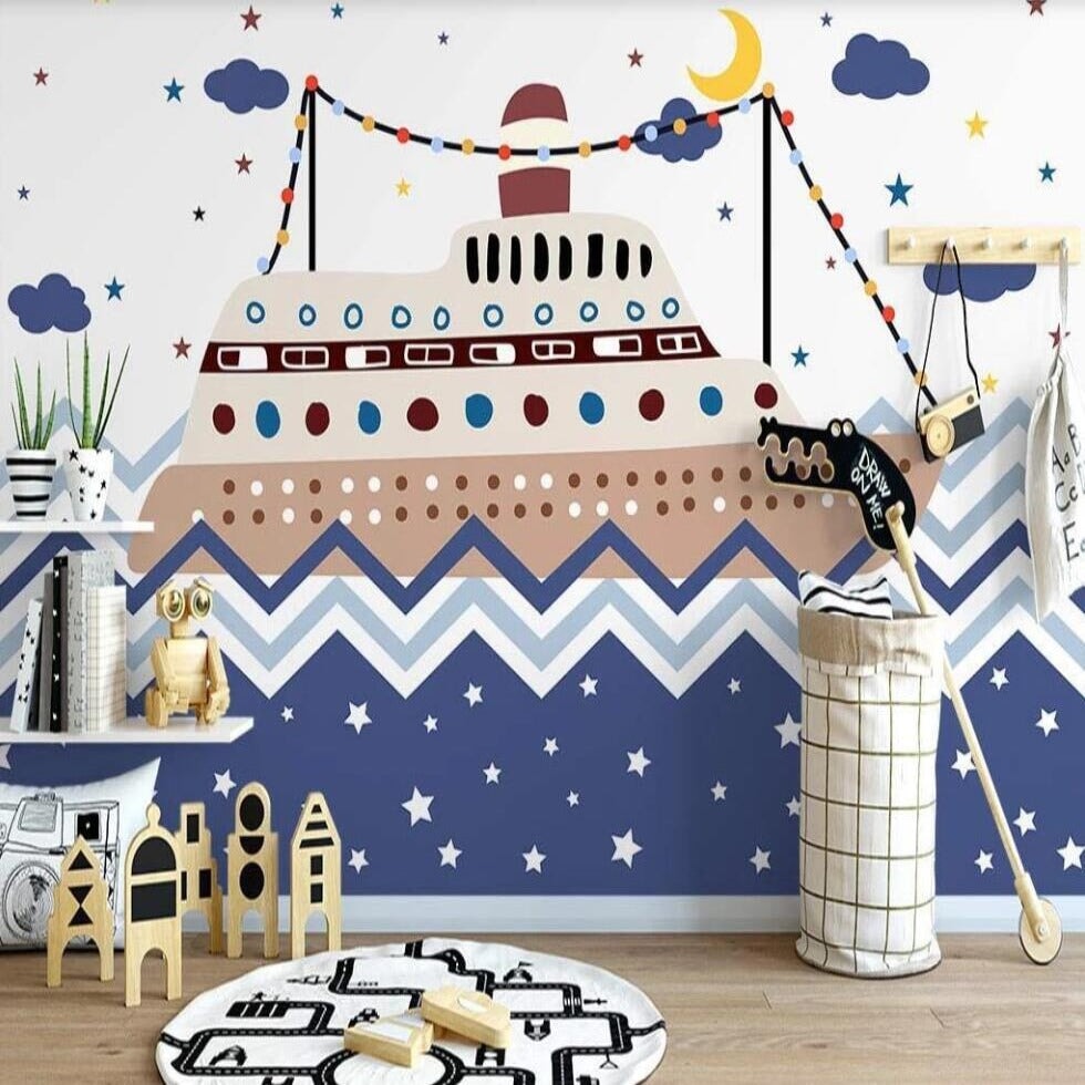 Papier Peint Panoramique Bateau | Le Petit Intissé