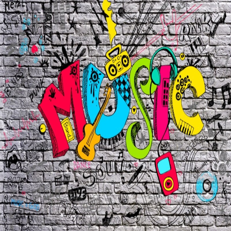 Papier Peint Musique <br/> Couleur Forte