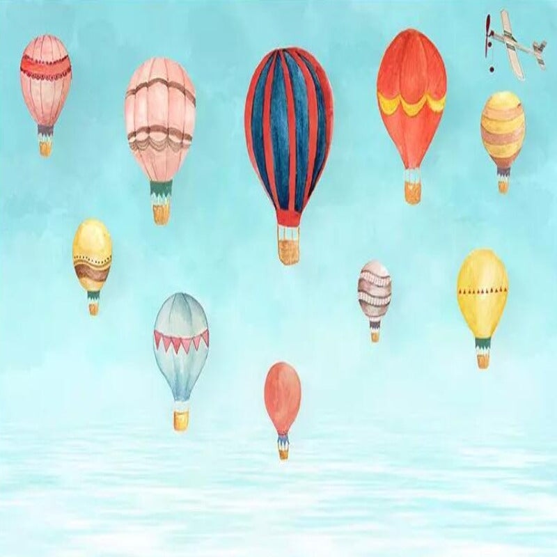 Papier Peint Chambre Bébé Montgolfière | Le Petit Intissé