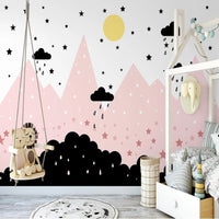 Thumbnail for Papier Peint Fille Noir et Rose | Le Petit Intissé