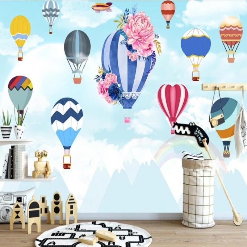 Papier Peint Panoramique Montgolfière | Le Petit Intissé