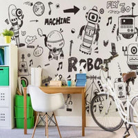 Thumbnail for Papier Peint Noir et Blanc Motif | Le Petit Intissé