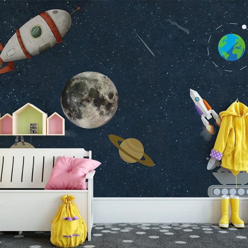 Papier Peint Chambre Espace | Le Petit Intissé