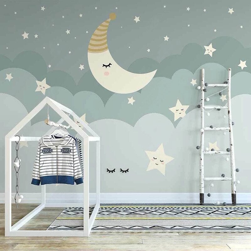 Papier Peint Chambre Lune | Le Petit Intissé