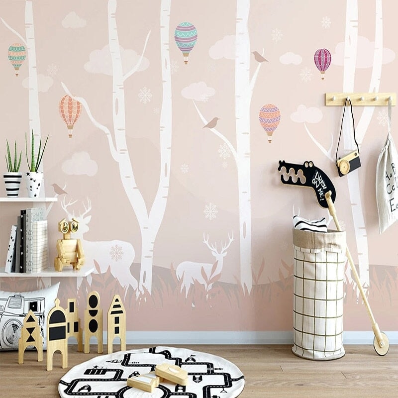 Papier Peint Forêt Rose | Le Petit Intissé