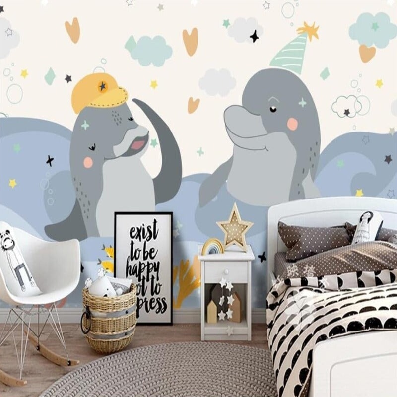 Papier Peint Mural Dauphin | Le Petit Intissé