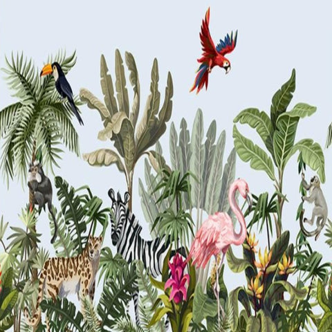 Papier Peint Jungle et Perroquet | Le Petit Intissé