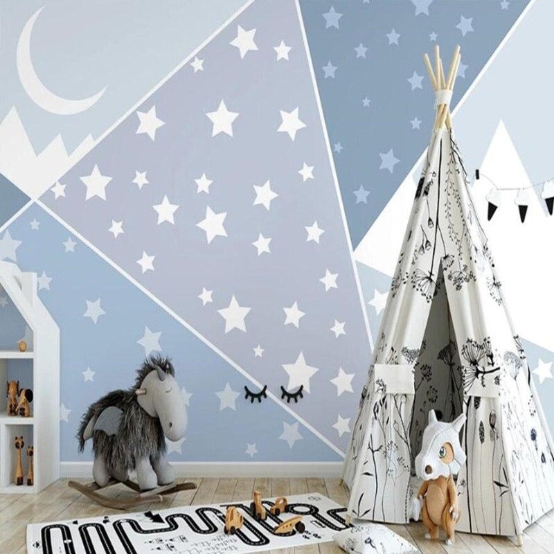 Papier Peint Bleu Etoile | Le Petit Intissé