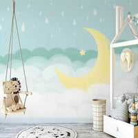 Thumbnail for Papier Peint Nuage Vert d'eau | Le Petit Intissé