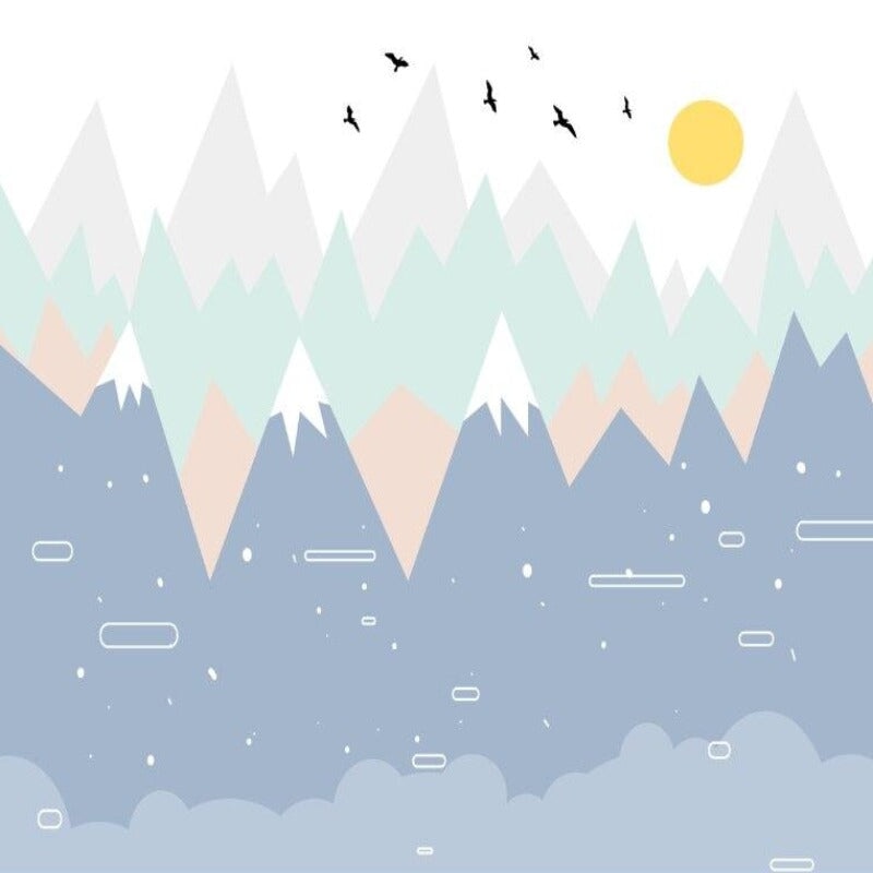 Papier Peint Montagne Scandinave | Le Petit Intissé