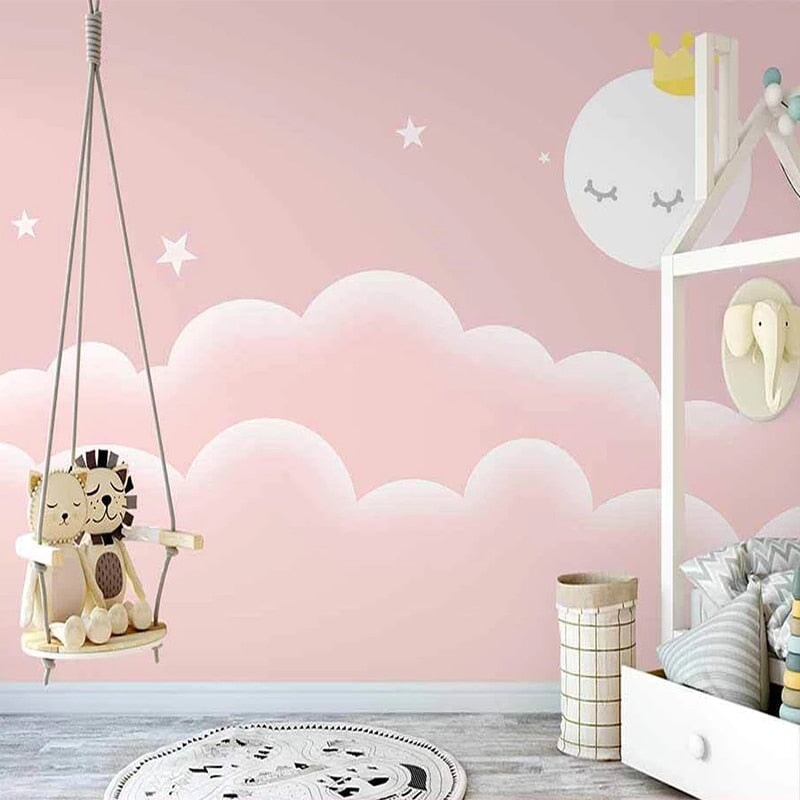 Papier Peint Rose pour Petite Fille | Le Petit Intissé