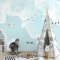 Thumbnail for Tapisserie Bleu Nuage | Le Petit Intissé