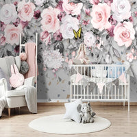 Thumbnail for Papier Peint Fleur <br/> Grosse Fleur Vintage