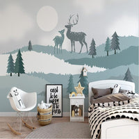 Thumbnail for Papier Peint Biche Forêt | Le Petit Intissé