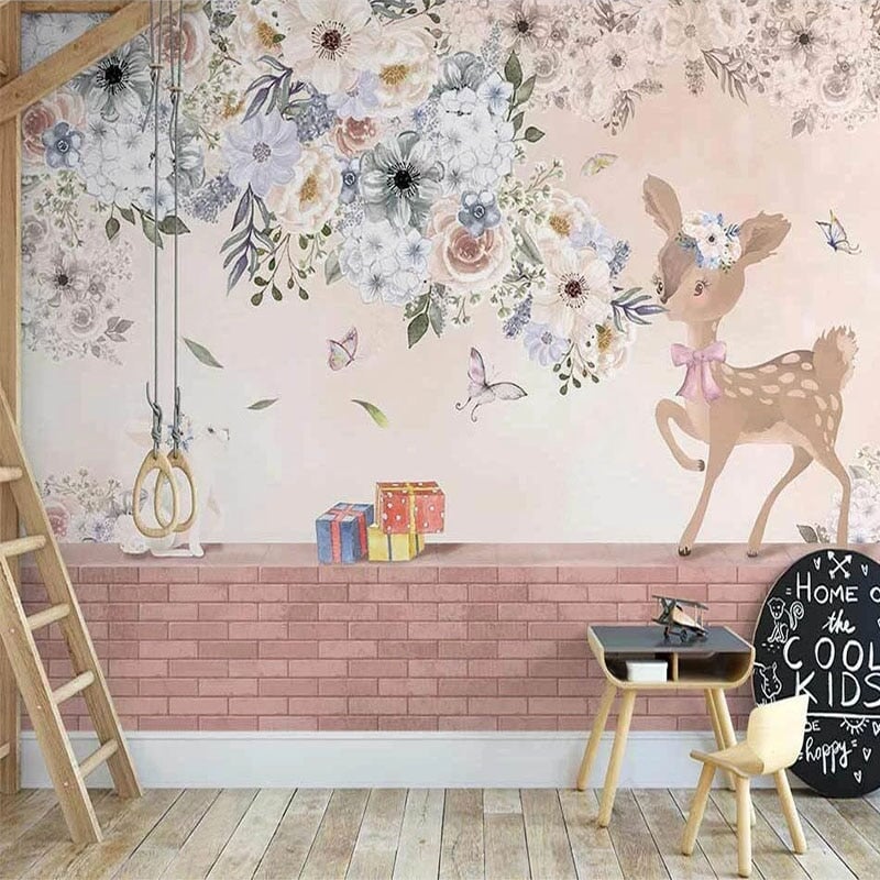 Papier Peint Fleur Petite Fille | Le Petit Intissé