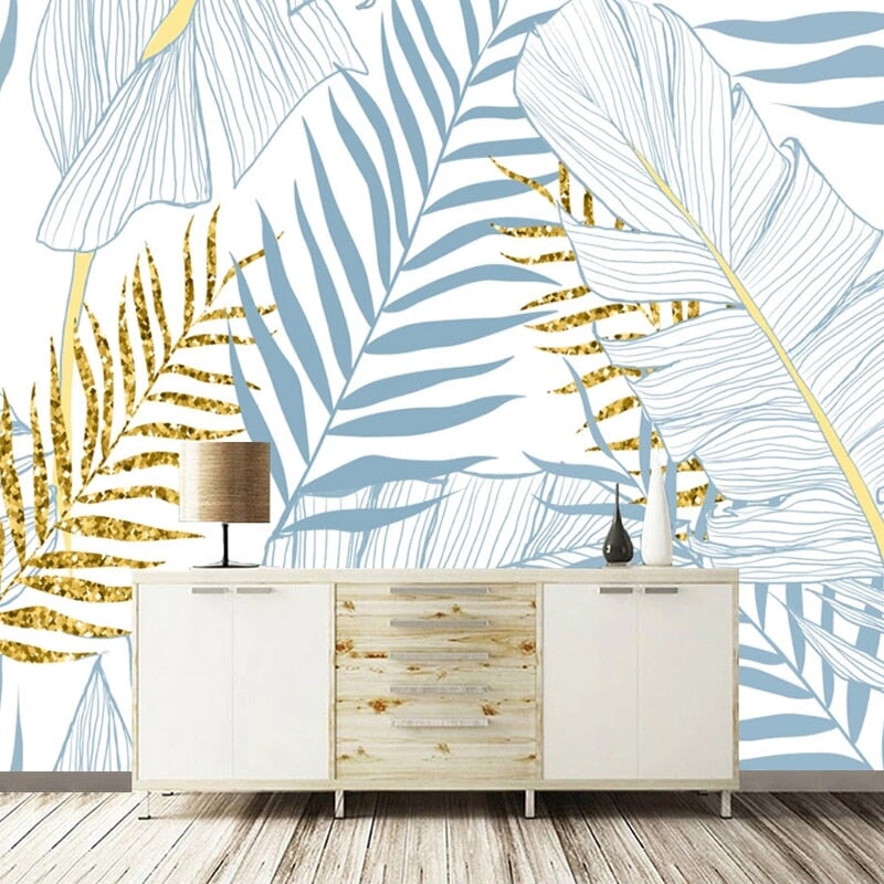 Papier Peint Panoramique Tropical Bleu | Le Petit Intissé