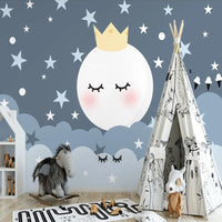 Thumbnail for Papier Peint Bleu Marine Etoile | Le Petit Intissé