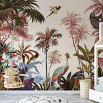 Papier Peint Jungle avec Oiseaux | Le Petit Intissé