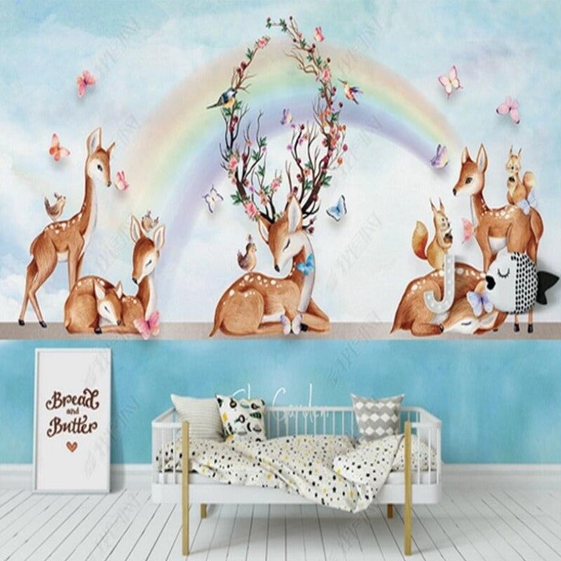 Papier Peint Panoramique Cerf | Le Petit Intissé