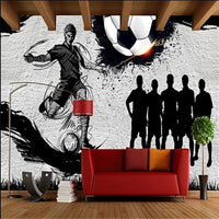 Thumbnail for Papier Peint Foot <br/> Noir et Blanc Thème Football