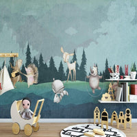 Thumbnail for Papier Peint Vert Animaux | Le Petit Intissé