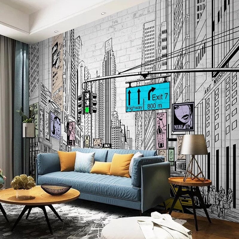 Papier Peint Taxi Jaune New York | Le Petit Intissé