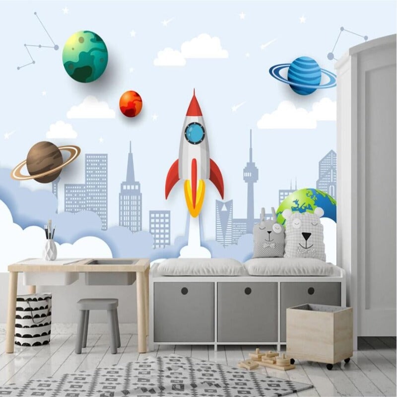 Papier Peint Navette Spatiale | Le Petit Intissé