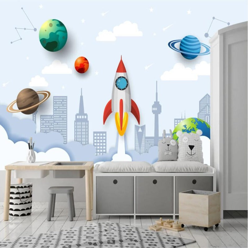 Papier Peint Navette Spatiale | Le Petit Intissé