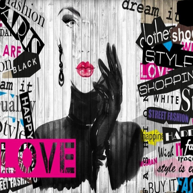 Papier Peint Ado Classique <br/> Love Fashion