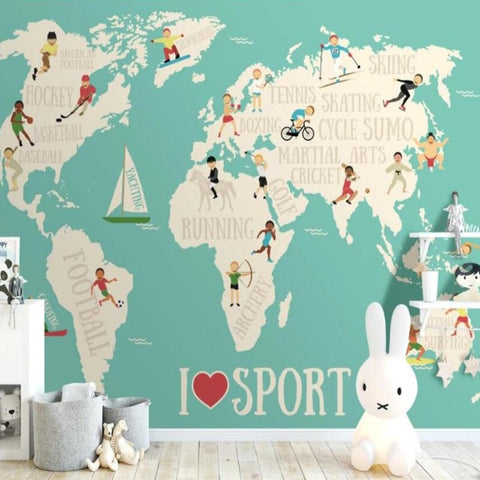Carte du Monde Sport | Le Petit Intissé