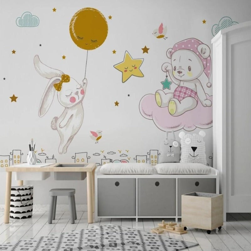 Papier Peint pour Chambre de Bébé Fille | Le Petit Intissé