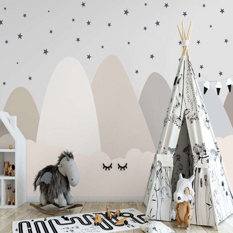 Papier Peint Montagne Dessin | Le Petit Intissé