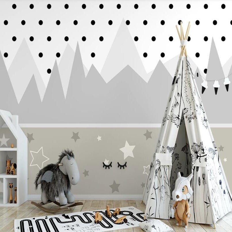 Papier Peint à Pois Noir | Le Petit Intissé