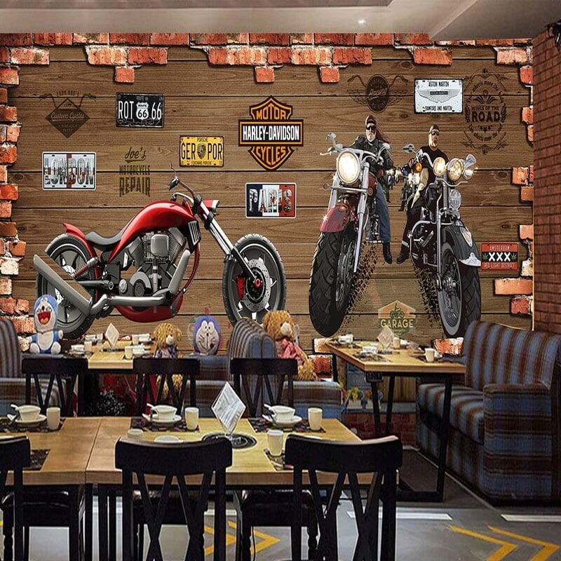 Déco Murale Moto Chopper | Le Petit Intissé
